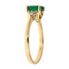 Image 2 : 1.22 ctw Emerald and Diamond Ring - 14KT Yellow Gold