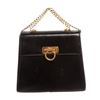 Image 1 : Salvatore Ferragamo Black Leather Chain Link Shoulder Handbag