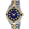 Image 2 : Rolex Ladies 2 Tone Blue Vignette Diamond & Sapphire Datejust Wristwatch