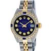 Image 2 : Rolex Ladies 2 Tone Blue Vignette Diamond & Sapphire Datejust Wristwatch