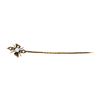 Image 1 : Opal and Seed Pearl Stick Pin - 9KT Yellow Gold