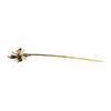 Image 2 : Opal and Seed Pearl Stick Pin - 9KT Yellow Gold