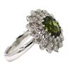 Image 2 : Certified 2.71 Carat Natural / Not Enhanced Oval Cut Green Tourmaline Anniversar