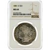 Image 1 : 1881-S NGC MS64 Morgan Silver Dollar