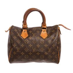 Louis Vuitton Monogram Canvas Leather Speedy 25 cm Bag