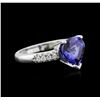 Image 1 : 2.82 ctw Tanzanite and Diamond Ring - 14KT White Gold