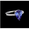 Image 1 : 18KT White Gold 3.52 ctw Tanzanite and Diamond Ring