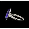 Image 3 : 14KT White Gold 2.61 ctw Tanzanite and Diamond Ring