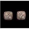 Image 1 : 0.97 ctw Diamond Earrings - 14KT Rose Gold