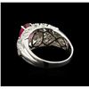 Image 3 : 1.34 ctw Pink Tourmaline and Diamond Ring - 10KT White Gold