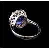 Image 3 : 14KT White Gold 4.52 ctw Tanzanite and Diamond Ring