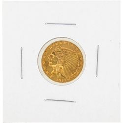 1911 $2 1-2 Indian Head Gold Coin AU