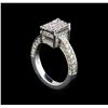 Image 4 : 18KT White Gold 1.42 ctw Diamond Ring