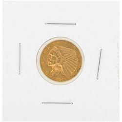 1913 $2 1-2 Indian Head Gold Coin AU