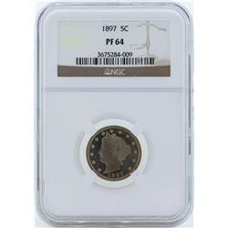 1897 Liberty Head Proof Nickel Coin NGC PF64