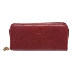 Loewe Red Leather Limited Edition Year of the Dragon Zip Around Long Wallet