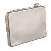Image 3 : MCM White and Gray Leather Two Tone Cubism Medium Clutch Handbag