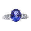 Image 1 : 2.75 ctw Tanzanite and Diamond Ring - 14KT White Gold