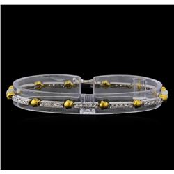 0.56 ctw Diamond Bracelet - 18KT White and Yellow Gold