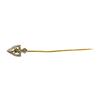 Image 1 : 0.15 ctw Peridot Stick Pin - 14KT Yellow and White Gold