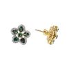 Image 3 : 2.55 ctw Alexandrite and Diamond Earrings - 14KT Yellow Gold