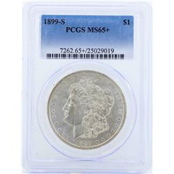 1899-S $1 Morgan Silver Dollar Coin PCGS MS65+