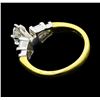 Image 3 : 1.01 ctw Diamond Ring - -18KT Yellow Gold and Platinum