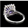 Image 3 : 4.82 ctw Tanzanite and Diamond Ring - 14KT White Gold