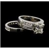 Image 3 : 2.42 ctw Diamond Ring & Wedding Band - Platinum