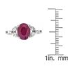 Image 4 : 2.98 ctw Ruby and Diamond Ring - 18KT White and Yellow Gold