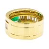 Image 3 : 0.90 ctw ct Emerald and Diamond Ring - 18KT Yellow Gold