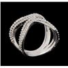 Image 4 : 14KT White Gold 0.71 ctw Diamond Ring