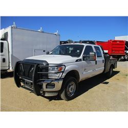 2012 FORD F50 FLATBED, VIN/SN:1FT7W2BT2CEC82309 - 4X4, CREW CAB, POWER STROKE DIESEL ENGINE, A/T, FL