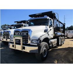 2018 MACK GU713 DUMP, VIN/SN:1M2AX07C2JM037623 - TRI-AXLE, 455 HP MACK MP8 ENGINE, MACK T310M 10 SPE