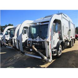 2018 MACK MRU613 GARBAGE TRUCK, VIN/SN:1M2AV04CXJM018151 - FRONT LOADER, T/A, 355HP MACK MP7 ENGINE,