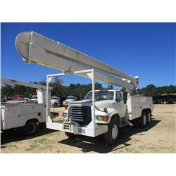 1997 FORD F-SERIES BUCKET TRUCK, VIN/SN:1FDYL90E1VVA10293 - T/A, FORD DIESEL ENGINE, A/T, HI-RANGER 
