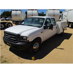 1999 FORD F350 SERVICE TRUCK, VIN/SN:1FTSW30L2XEA51757 - CREW CAB, GAS ENGINE, A/T, STAIL SERVICE BO
