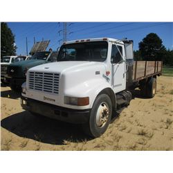 1998 INTERNATIONAL 4700 FLATBED DUMP, VIN/SN:1HTSCAAM2WH566925 - S/A, IHC DIESEL ENGINE, 6 SPEED TRA