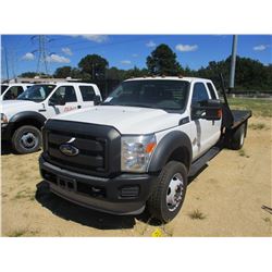 2012 FORD F450 FLATBED TRUCK, VIN/SN:1FD0X4HT8CEA51119 - 4X4, EXT CAB, POWERSTROKE DIESEL ENGINE, A/