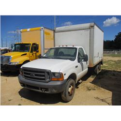 2000 FORD F350 VAN, VIN/SN:1FDWF37L6YEA71076 - 4X4, TRITON V8 GAS ENGINE, A/T, 14' VAN BODY, ODOMETE