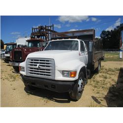 1998 FORD FLATBED, VIN/SN:1FDNF80C9WVA15701 - S/A, FORD DIESEL ENGINE, 6 SPEED TRANS, 26,000 GVW, 14