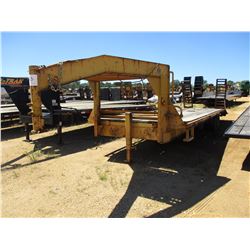 1987 ECONOLINE G428D GOOSENECK TRAILER, VIN/SN:42EDG2844H10000626 - T/A, 28' LENGTH, DOVETAIL, RAMPS