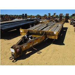 EAGER BEAVER 10HDB TAG TRAILER, - T/A, 25' LENGTH, DOVETAIL, RAMPS, PINTLE HITCH