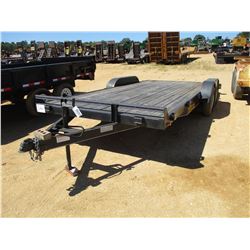 2014 C & W UTILITY TRAILER, VIN/SN:46CFB1827EM021875 - T/A, 18' LENGTH, 7' WIDE, DOVE TAIL RAMPS