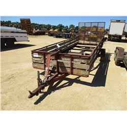 UTILITY TRAILER, - S/A, 18' LENGTH, TAILGATE, BUMPER PULL
