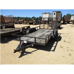 2000 BRANDYN UTILITY TRAILER, VIN/SN:971199 - T/A, 14' LENGTH, TAILGATE, EQ#7051 (UTILITY COMPANY OW