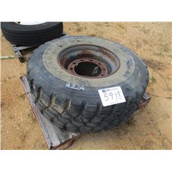 445/65R22.5 TIRE & RIMS, (A2)