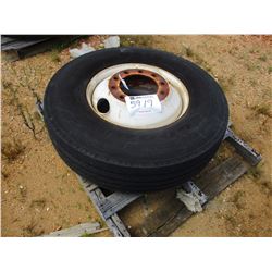 315/80R22.5 TIRE & RIM, (A2)