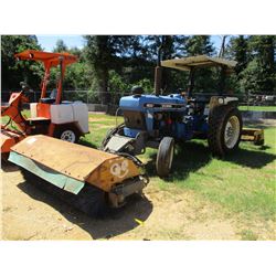 FORD 4630 FARM TRACTOR, VIN/SN:BB70K22 - ONE REMOTE, FRONT 7' CHALLENGER BROOM, BOX BLADES, CANOPY, 