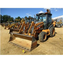 2016 CASE 590 SUPER N LOADER BACKHOE, VIN/SN:CFC724286 - 4X4, BUCKET, REAR AUX HYD, CAB, A/C, METER 